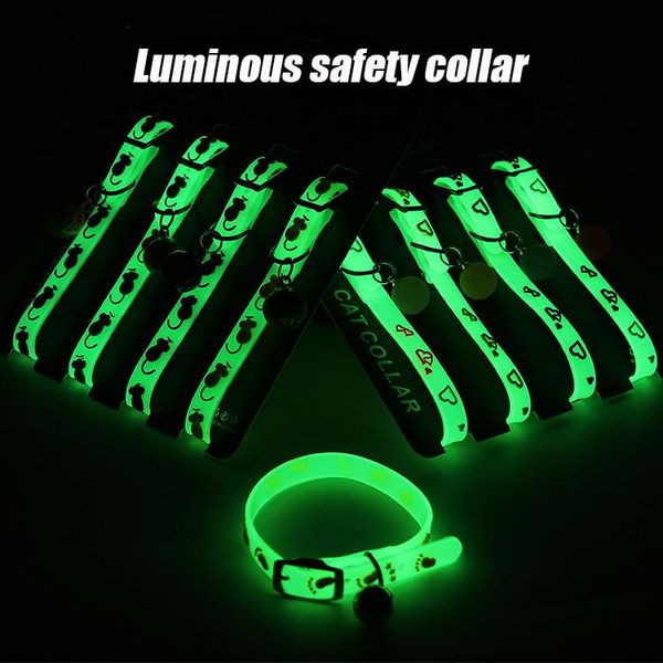 cat collars & leads 1pcs safety luminous pet collar adjustable rubber kitten puppy bell dog for small and medium pets
cat collars & leads 1pcs safety luminous pet collar adjustable rubber kitten puppy bell dog for small and medium pets
