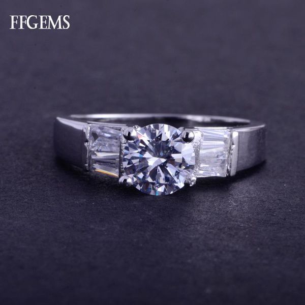 cluster rings ffgems 10k white gold ring sterling moissanite 1.2ct ef color fine jewelry for women lady engagement wedding party gift, Golden;silver
cluster rings ffgems 10k white gold ring sterling moissanite 1.2ct ef color fine jewelry for women lady engagement wedding party gift, Golden;silver