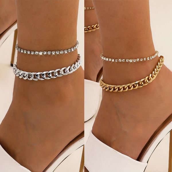 anklets vintage simple link chain full rhinestone for women girls bohemian double layer leg ankle anklet bracelet beach jewelry, Red;blue
anklets vintage simple link chain full rhinestone for women girls bohemian double layer leg ankle anklet bracelet beach jewelry, Red;blue