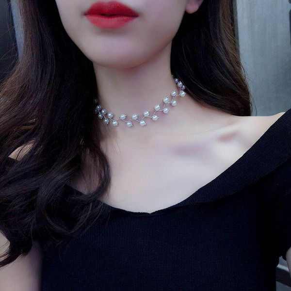 chokers women's fashion necklace pearl exquisite sweet chain lock collar ladies simple short paragraph clavicle, Golden;silver
chokers women's fashion necklace pearl exquisite sweet chain lock collar ladies simple short paragraph clavicle, Golden;silver