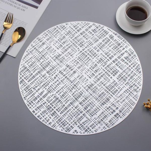 mats & pads 2pcs heat insulation dining table mat round dessert pan placemat non-slip coffee cup el home