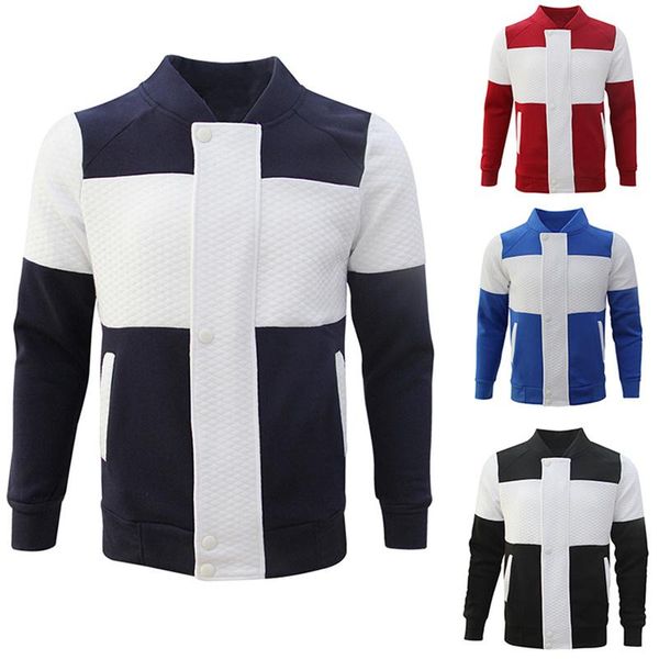 men's hoodies & sweatshirts men bomber jacket baseball coat patchwork outwears windbreaker slim fit jackets, Black
men's hoodies & sweatshirts men bomber jacket baseball coat patchwork outwears windbreaker slim fit jackets, Black