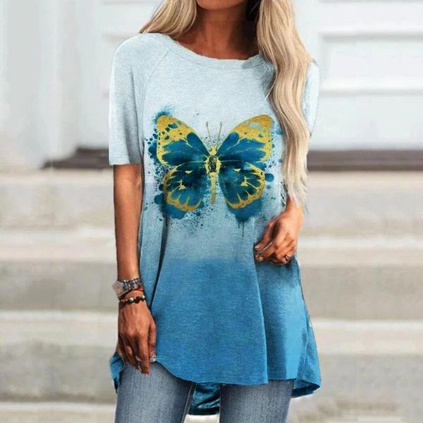 women's t-shirt summer women loose t shirt ladies butterfly printed tee short sleeve plus size e o-neck pullover vintage, White
women's t-shirt summer women loose t shirt ladies butterfly printed tee short sleeve plus size e o-neck pullover vintage, White
