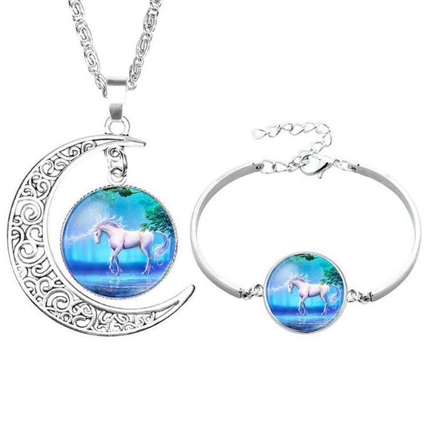 earrings & necklace 2021 fashion vintage animal hollow moon bracelet set for women girls horse glass pendant gifts, Silver
earrings & necklace 2021 fashion vintage animal hollow moon bracelet set for women girls horse glass pendant gifts, Silver