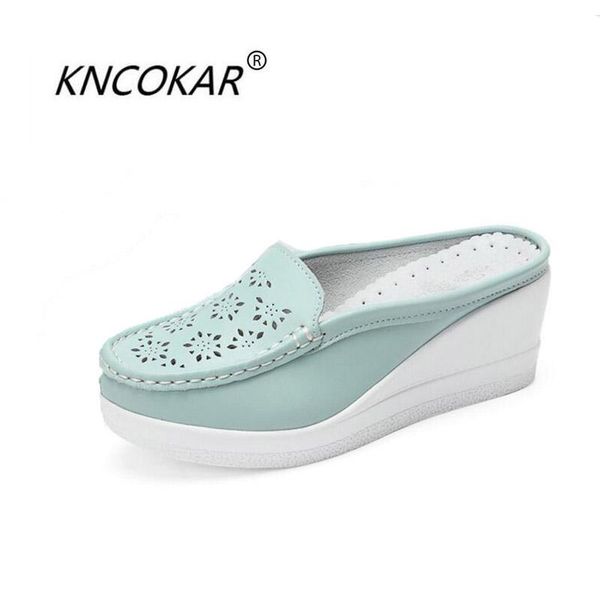 slippers kncokar 2021 summer style of women's fashion simple real leather outside wear thick bottom slope and baotou hollow, Black
slippers kncokar 2021 summer style of women's fashion simple real leather outside wear thick bottom slope and baotou hollow, Black