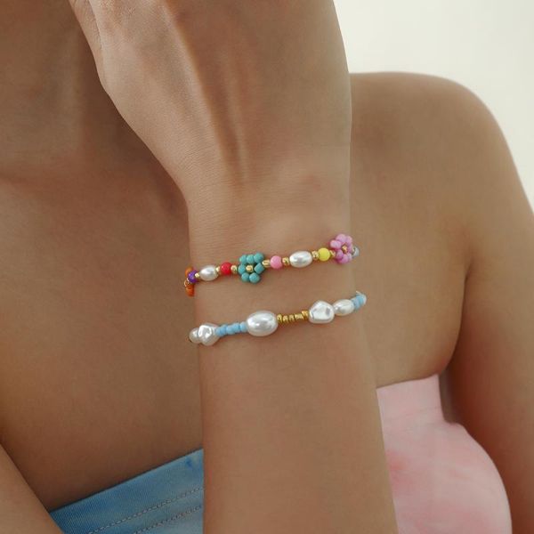 beaded, strands special shaped pearl bohemian style color daisy flower rice bead personalized fashion design creativity bracelet female gift, Black
beaded, strands special shaped pearl bohemian style color daisy flower rice bead personalized fashion design creativity bracelet female gift, Black