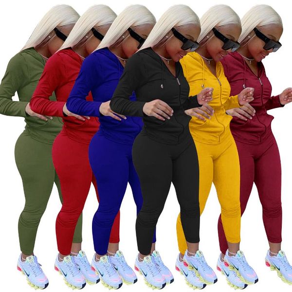 women's two piece pants q652 european and american autumn multicolor outer tights casual hooded pocket zipper long suit pieces spot sup, White
women's two piece pants q652 european and american autumn multicolor outer tights casual hooded pocket zipper long suit pieces spot sup, White