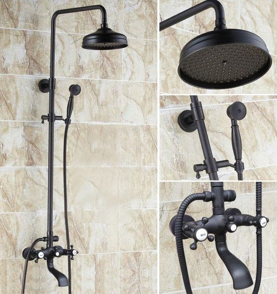black oil rubbed brass wall mounted 8" bathroom rain shower faucet set bathtub mixer tap dual cross handle chg101 sets
black oil rubbed brass wall mounted 8" bathroom rain shower faucet set bathtub mixer tap dual cross handle chg101 sets