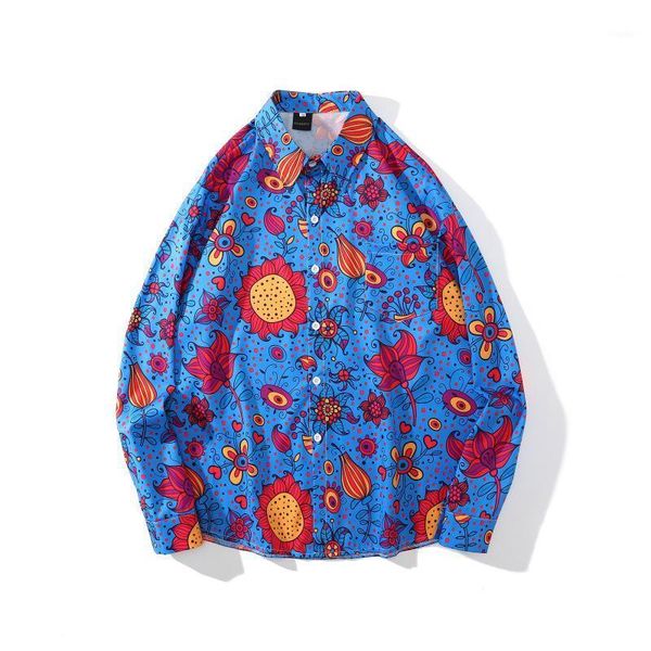 men's casual shirts brand hip hop harajuku sunflowers leaf print shirt streetwear fashion loose long sleeve button blouse, White;black
men's casual shirts brand hip hop harajuku sunflowers leaf print shirt streetwear fashion loose long sleeve button blouse, White;black