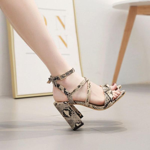 sandals 2021 fashion high heels open toes shoes woman spring summer snakeskin ladies with strap footwear, Black
sandals 2021 fashion high heels open toes shoes woman spring summer snakeskin ladies with strap footwear, Black