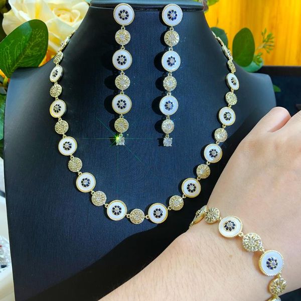 earrings & necklace blanchette shiny cute round bracelet pendant 3pcs dubai women's party daily fashion jewelry set, Silver
earrings & necklace blanchette shiny cute round bracelet pendant 3pcs dubai women's party daily fashion jewelry set, Silver