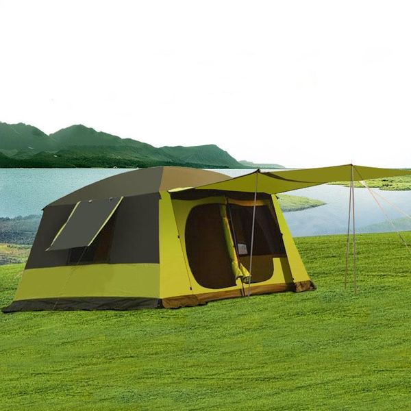 420*305*210cm 6-8 person use one hall two bedroom double layers ultralarge rainproof camping tent large gazebo sunshelter tents and shelters
420*305*210cm 6-8 person use one hall two bedroom double layers ultralarge rainproof camping tent large gazebo sunshelter tents and shelters