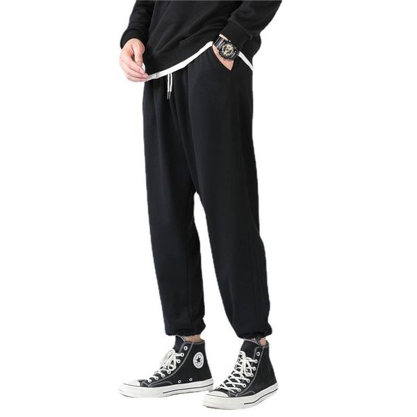 men's pants fall sports casual beam leg pantyhose thin section three bars loose knit wei tide brand cotton, Black
men's pants fall sports casual beam leg pantyhose thin section three bars loose knit wei tide brand cotton, Black