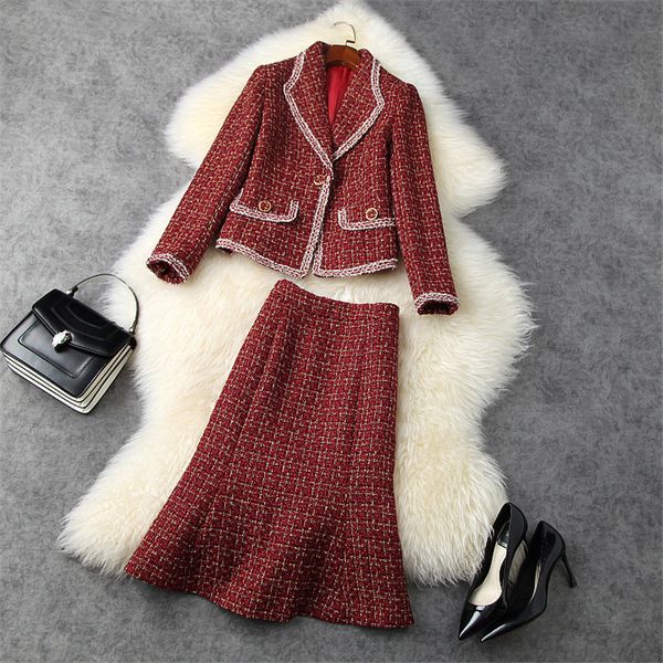 two piece dress runway fashion fall two girls'outfit wedged tweed woolen blazer and skirt suit set party twinset office 7xtc, White
two piece dress runway fashion fall two girls'outfit wedged tweed woolen blazer and skirt suit set party twinset office 7xtc, White