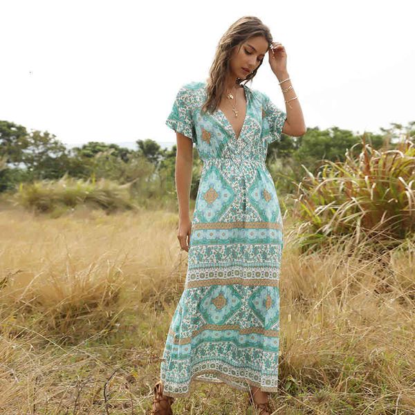 jumpsuit green summer long deep v neck bohemian for women casual print ruffles boho maxi es vestidos, Black;white
jumpsuit green summer long deep v neck bohemian for women casual print ruffles boho maxi es vestidos, Black;white