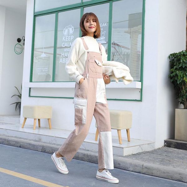 autumn winter contrast color mosaic high waist overalls women loose large pocket jumpsuit women's pants & capris, Black;white
autumn winter contrast color mosaic high waist overalls women loose large pocket jumpsuit women's pants & capris, Black;white