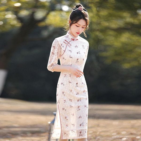 ethnic clothing chinese style mandarin collar dress female embroidery cheongsam half sleeve vintage button qipao slim lace floral vestidos, Red
ethnic clothing chinese style mandarin collar dress female embroidery cheongsam half sleeve vintage button qipao slim lace floral vestidos, Red