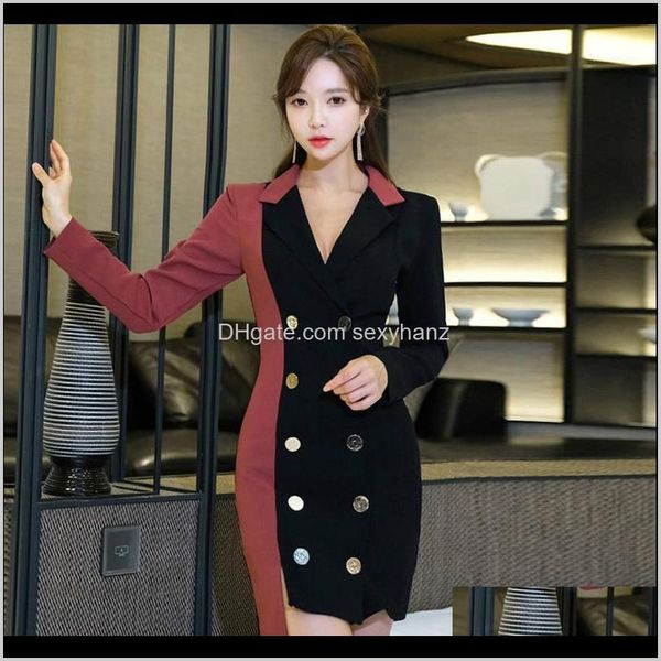 casual dresses clothing apparel drop delivery 2021 winter korea office cloth vneck double breasted color patchwork slim bodycon irregula, Black;gray
casual dresses clothing apparel drop delivery 2021 winter korea office cloth vneck double breasted color patchwork slim bodycon irregula, Black;gray