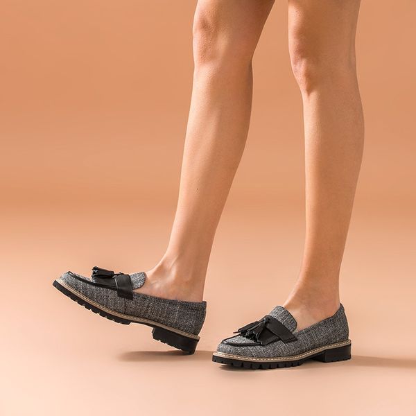 dress shoes tassel loafers women genuine cow leather cloth round toe spring autumn slip-on fringe ladies flats handmade 27372, Black
dress shoes tassel loafers women genuine cow leather cloth round toe spring autumn slip-on fringe ladies flats handmade 27372, Black