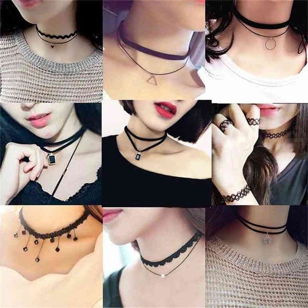 neck with collar bone chain female simple korean student collar necklace ornament pendant, Black
neck with collar bone chain female simple korean student collar necklace ornament pendant, Black