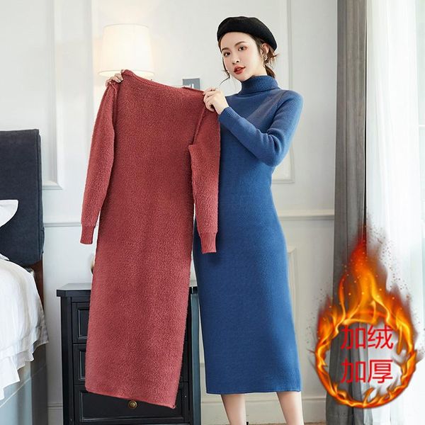 casual dresses in one cashmere sweater women's mid long slim winter mink thickening warm high collar dress wholesale, Black;gray
casual dresses in one cashmere sweater women's mid long slim winter mink thickening warm high collar dress wholesale, Black;gray