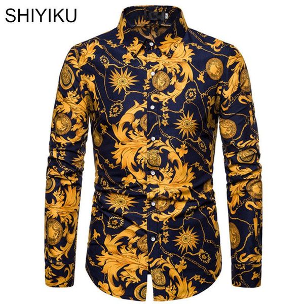 men's casual shirts brand men spring autumn fashion trend shirt print long sleeve hawaiian luxury vacation - 5xl shiyiku, White;black
men's casual shirts brand men spring autumn fashion trend shirt print long sleeve hawaiian luxury vacation - 5xl shiyiku, White;black
