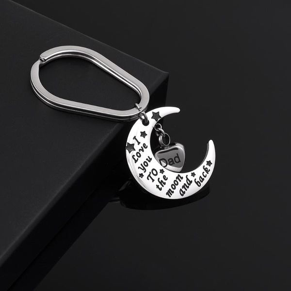 keychains engraved "dad, i love you to the moon and back" memorial key chain urn stainless steel cremation jewelry for ashes ring, Silver
keychains engraved "dad, i love you to the moon and back" memorial key chain urn stainless steel cremation jewelry for ashes ring, Silver