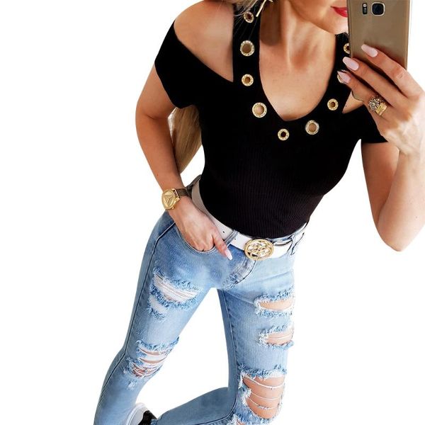 off shoulder ladies t-shirt hollow out v neck short sleeve tee shirt for women summer female eyelets solid color d30 women's, White
off shoulder ladies t-shirt hollow out v neck short sleeve tee shirt for women summer female eyelets solid color d30 women's, White