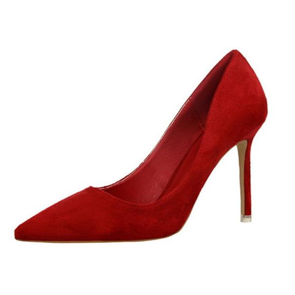 solid flock shallow high heels woman shoes pointed toe office work for women 9 colors ladies concise pumps dress, Black
solid flock shallow high heels woman shoes pointed toe office work for women 9 colors ladies concise pumps dress, Black