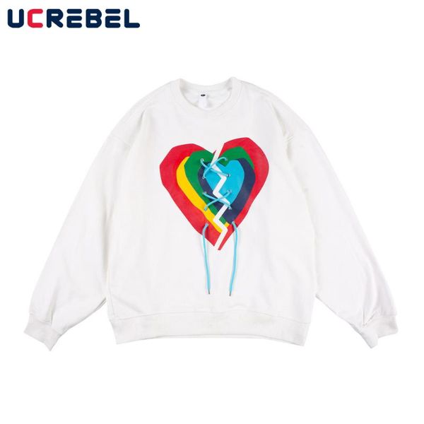 men's hoodies & sweatshirts heart print mens high street autumn loose casual streetwear crew neck long sleeve pullover men, Black
men's hoodies & sweatshirts heart print mens high street autumn loose casual streetwear crew neck long sleeve pullover men, Black