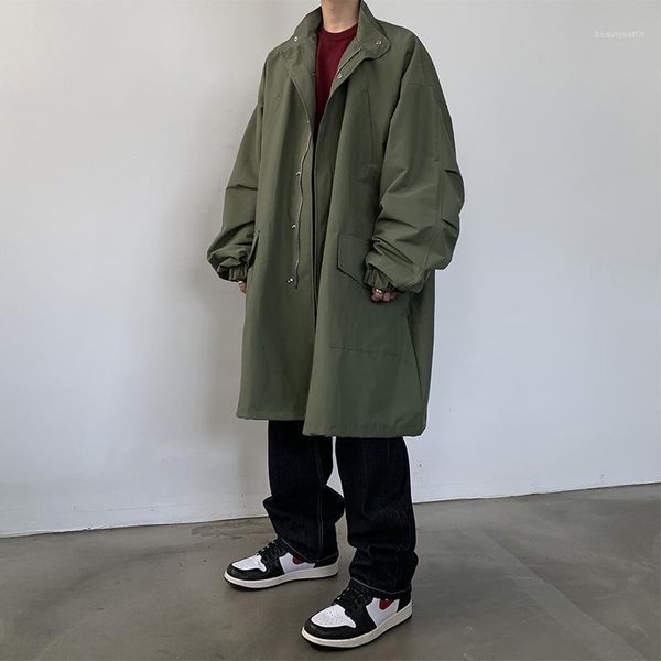 men's trench coats 2021 autumn and winter japanese retro tooling thin windbreaker fashion casual solid color large pocket coat jacket, Tan;black
men's trench coats 2021 autumn and winter japanese retro tooling thin windbreaker fashion casual solid color large pocket coat jacket, Tan;black