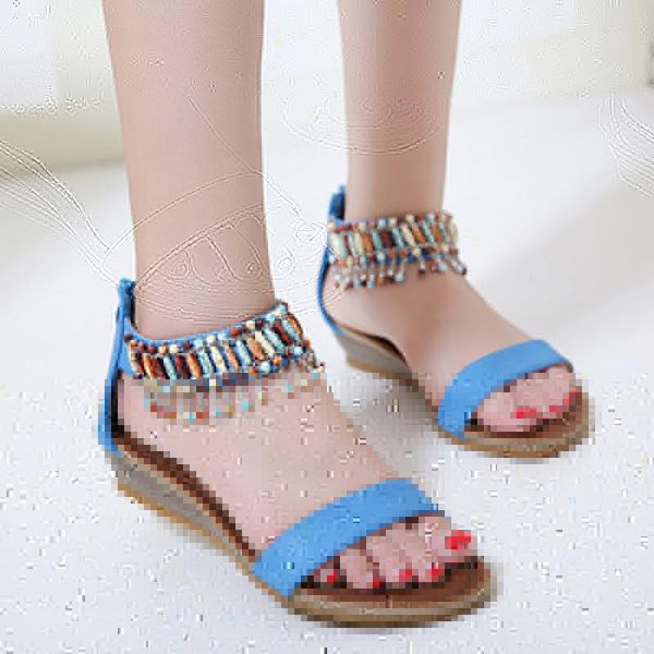 wedges sandals women summer shoes ankle strap gladiator beads beach bohemia style female sandalias mujer 2021, Black
wedges sandals women summer shoes ankle strap gladiator beads beach bohemia style female sandalias mujer 2021, Black