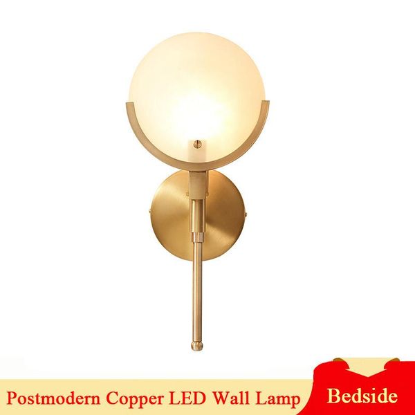 wandlamp led wall lamp nordic postmodern copper glass lampshade bedroom bedside decoration e14 light fixture
wandlamp led wall lamp nordic postmodern copper glass lampshade bedroom bedside decoration e14 light fixture