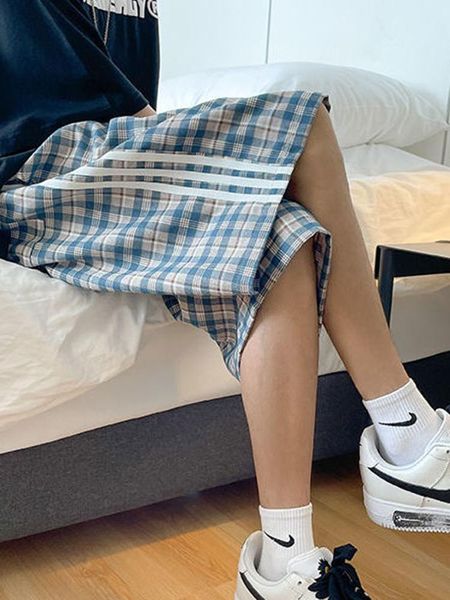 men's shorts increase fattening plaid men and women summer trendy brand 300 kg sports high street port style ins loose casual pant, White;black
men's shorts increase fattening plaid men and women summer trendy brand 300 kg sports high street port style ins loose casual pant, White;black