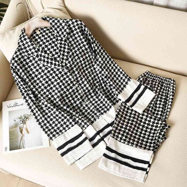 women's sleepwear pajamas suit female satin printed houndstooth nightwear turn-down collar 2pcs sleep set pyjamas casual loose w3w, Black;red
women's sleepwear pajamas suit female satin printed houndstooth nightwear turn-down collar 2pcs sleep set pyjamas casual loose w3w, Black;red