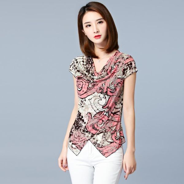 print floral blouse femme ete 2021 shirt women summer v-neck casual asymmetry womens blouses short sleeve ladies shirts women's &, White
print floral blouse femme ete 2021 shirt women summer v-neck casual asymmetry womens blouses short sleeve ladies shirts women's &, White