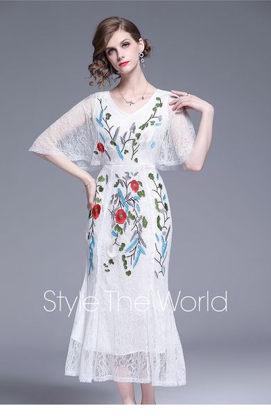 casual dresses women summer runway embroidered lace party dress vestidos ladies v-neck fashion slim white/black mermaid 4x2z, Black;gray
casual dresses women summer runway embroidered lace party dress vestidos ladies v-neck fashion slim white/black mermaid 4x2z, Black;gray