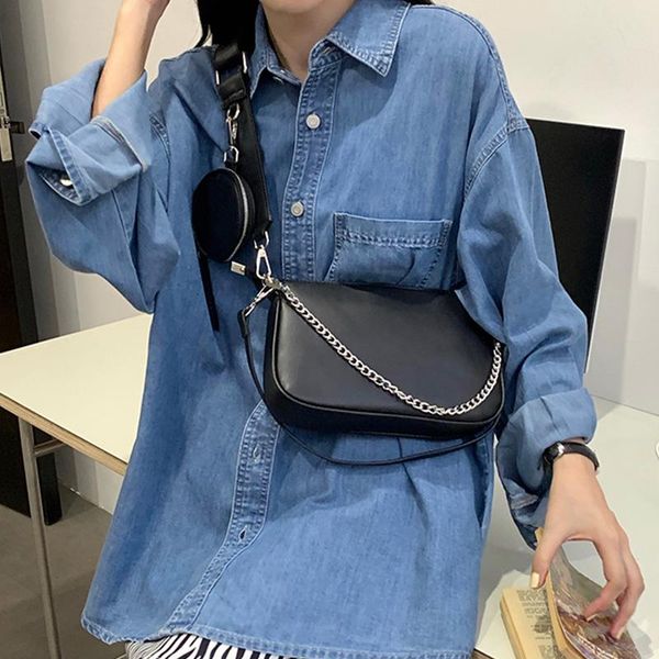 evening bags 2pcs black shoulder bag women pu leather crossbody casual baguette female designer handbag fashion girls purse
evening bags 2pcs black shoulder bag women pu leather crossbody casual baguette female designer handbag fashion girls purse