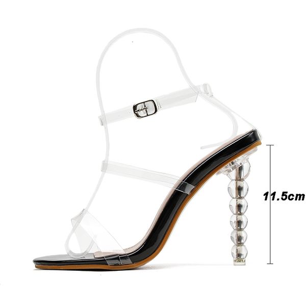 slippers pvc transparent sandals trendy crystal heels summer woman ankle strap high party ladies shoes size 40 pkht, Black
slippers pvc transparent sandals trendy crystal heels summer woman ankle strap high party ladies shoes size 40 pkht, Black