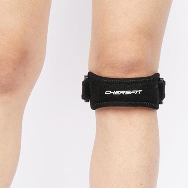 adjustable patella knee tendon strap protector guard support pad belted sports brace black keenpads outdoor basketball safe elbow & pads, Black;gray 
adjustable patella knee tendon strap protector guard support pad belted sports brace black keenpads outdoor basketball safe elbow & pads, Black;gray