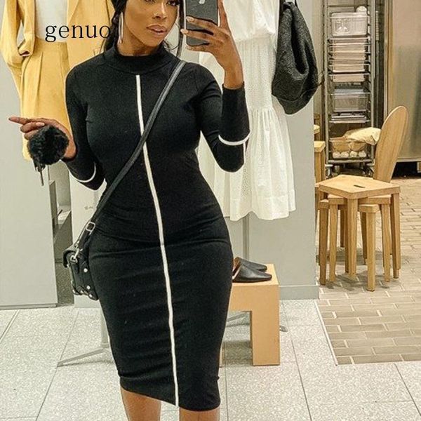 casual dresses genuo women's bodycon dress 2021 autumn clothing robe femme stand collar white sheath mid-calf length, Black;gray
casual dresses genuo women's bodycon dress 2021 autumn clothing robe femme stand collar white sheath mid-calf length, Black;gray