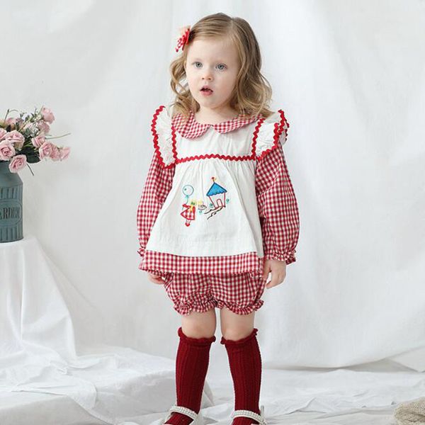spring baby girls cartoon grid long sleeve dresses children kids girl princess clothing + shorts 210429, Blue
spring baby girls cartoon grid long sleeve dresses children kids girl princess clothing + shorts 210429, Blue