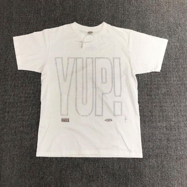 women's t-shirt 2021travis scofranchise yup hoodie high-quality silver letters loose casual men women short-sleeved, White
women's t-shirt 2021travis scofranchise yup hoodie high-quality silver letters loose casual men women short-sleeved, White