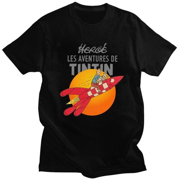 men's t-shirts funny the adventures of tintin t shirt men short sleeved 100% cotton t-shirt graphic snowy dog to moon tee streetwear ts, White;black
men's t-shirts funny the adventures of tintin t shirt men short sleeved 100% cotton t-shirt graphic snowy dog to moon tee streetwear ts, White;black