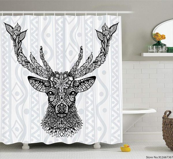 deer shower curtain set, black and white aboriginal floral polynesian ethnic patterns artsy boho design, fabric bathroom decor, curtains
deer shower curtain set, black and white aboriginal floral polynesian ethnic patterns artsy boho design, fabric bathroom decor, curtains