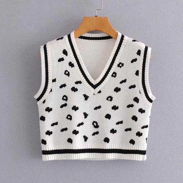 women vest sweater pullover european fashion street youth sweater vest casual chic student 210601, Black;white
women vest sweater pullover european fashion street youth sweater vest casual chic student 210601, Black;white