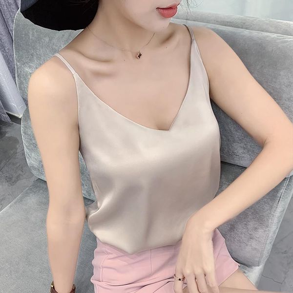 silk women halter v neck vest basic tank woman sleeveless cami female white satin plus size summer clothes girls women's tanks & ca
silk women halter v neck vest basic tank woman sleeveless cami female white satin plus size summer clothes girls women's tanks & ca