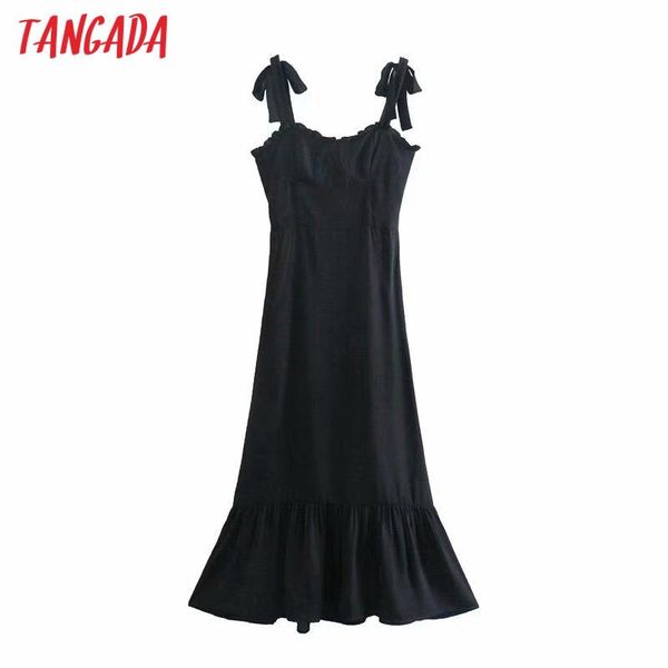 tangada summer fashion women solid chiffon dress arrival bow strap ladies elegant long vestidos 3d37 casual dresses, Black;gray
tangada summer fashion women solid chiffon dress arrival bow strap ladies elegant long vestidos 3d37 casual dresses, Black;gray