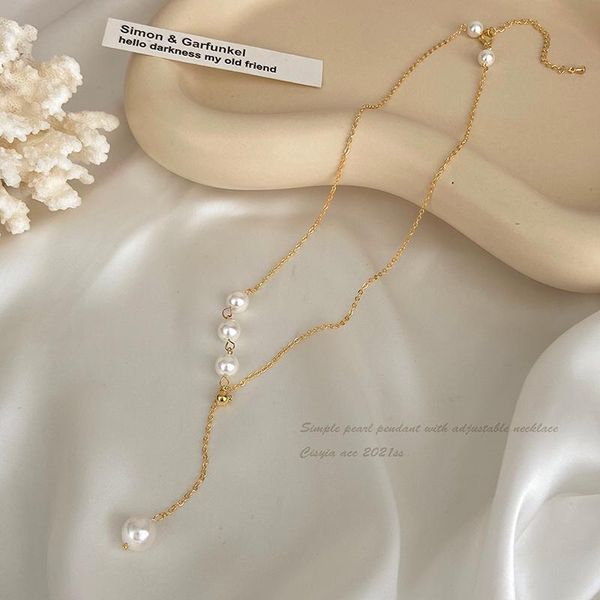 chains lovelink luxury fashion jewelry pearl pendant women necklace for bride stainless steel choker clavicle neck chain, Silver
chains lovelink luxury fashion jewelry pearl pendant women necklace for bride stainless steel choker clavicle neck chain, Silver