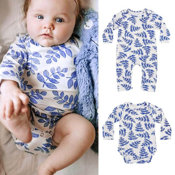 rompers baby kids autumn bodysuits children leaves printing cotton infants long sleeve boys girls jumpsuits for spring, Blue 
rompers baby kids autumn bodysuits children leaves printing cotton infants long sleeve boys girls jumpsuits for spring, Blue